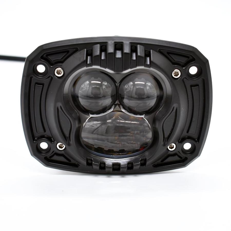 【並行輸入品】2個 4インチ フラッシュマウント LED ポッドライト アンバー オフロード 運転 バンパー ライト バー スポット フォグランの画像