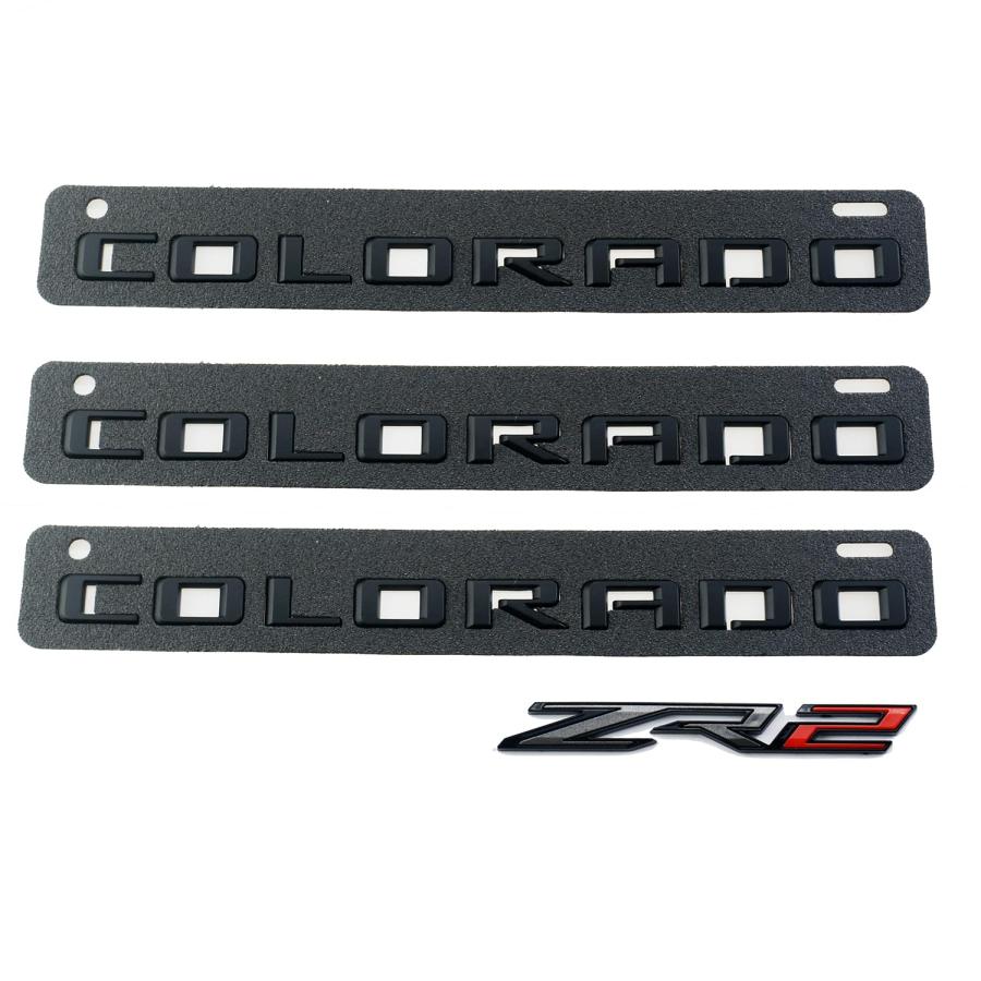 【並行輸入品】4X 2021 +Colorado ZR2 Emblems Badge 3D Door Tailgate Nameplate L_3