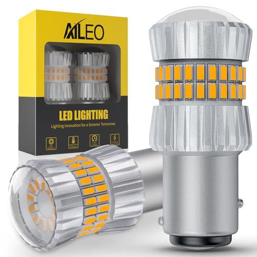 【並行輸入品】AILEO 1157 LED Bulb Amber Turn Signal Light, 2024 Upgrade 500% Bの画像