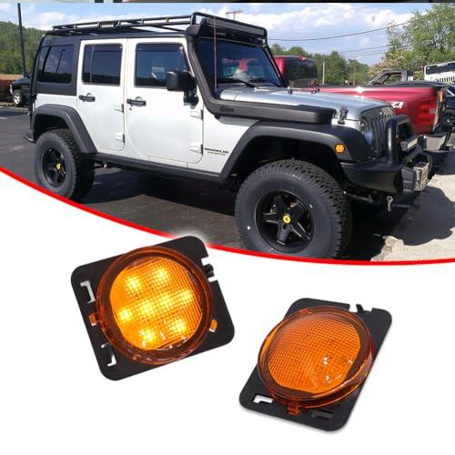 【並行輸入品】GTINTHEBOX Amber Lens Amber LED Front Fender Side Marker Light Aの画像