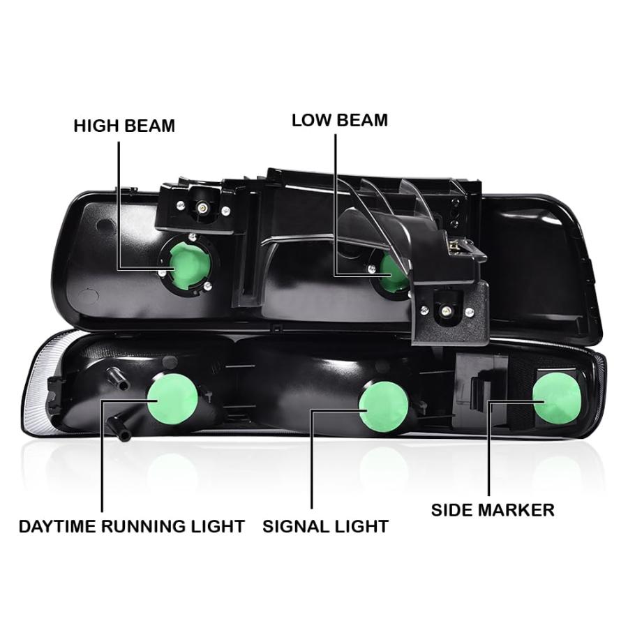 並行輸入品】CROSSDESIGN Headlights Left & Right Side Smoky Lens