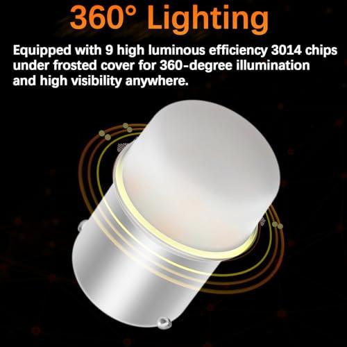 【並行輸入品】Fenikso 1156 Led Bulb 10 Pack Super Amber Yellow Turn Signal Ligの画像