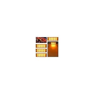 【並行輸入品】NBWDY 4Pcs 4in Front Rear Amber 10Led Side Marker Lights,12V 24V_2