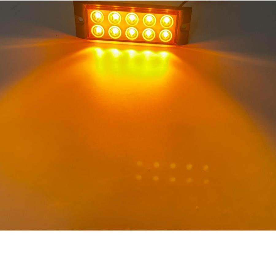 【並行輸入品】NBWDY 4Pcs 4in Front Rear Amber 10Led Side Marker Lights,12V 24V_9