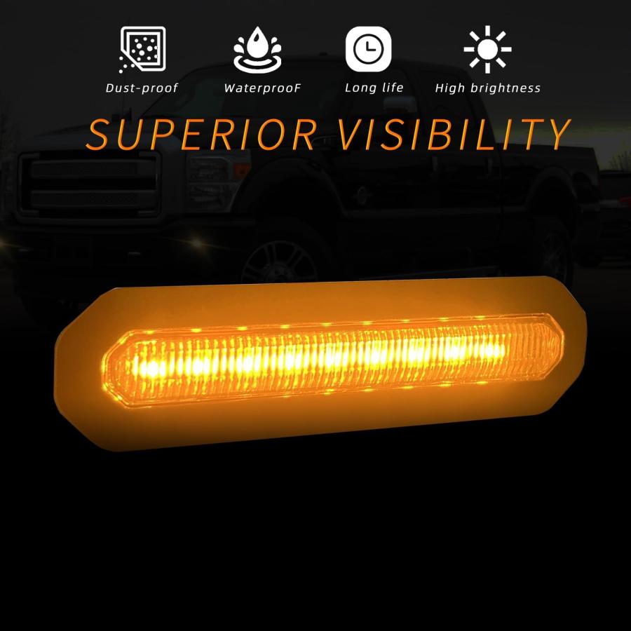 【並行輸入品】Shocklight 3PCS Front LED Grille Lights for 2021 2022 2023 Ford_3