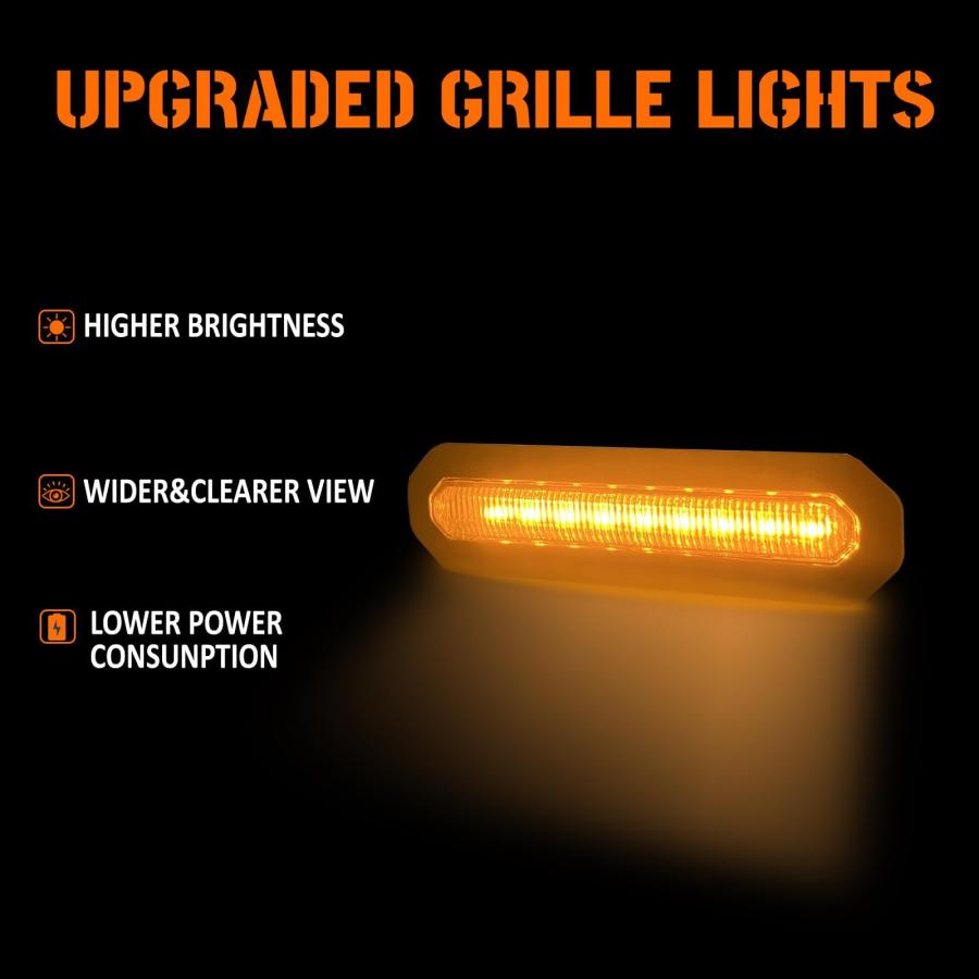 【並行輸入品】Shocklight 3PCS Front LED Grille Lights for 2021 2022 2023 Ford_9