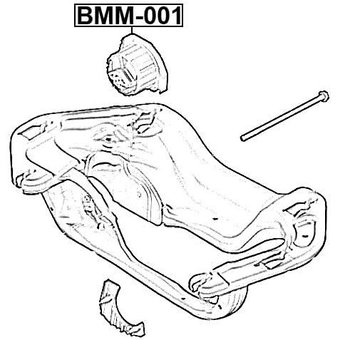 【並行輸入品】Rear Transmission Mount Febest BMM 001