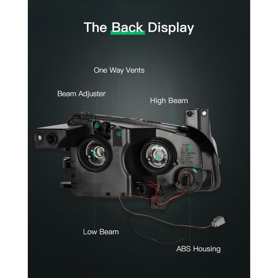 【並行輸入品】LSAILON Headlight Assembly Replacement Fit 2006 2010 For Dodge C_6