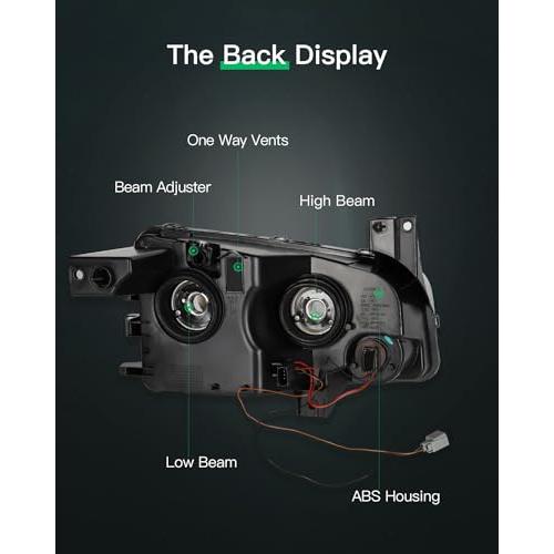 【並行輸入品】LSAILON Headlight Assembly Replacement Fit 2006 2010 For Dodge C_7