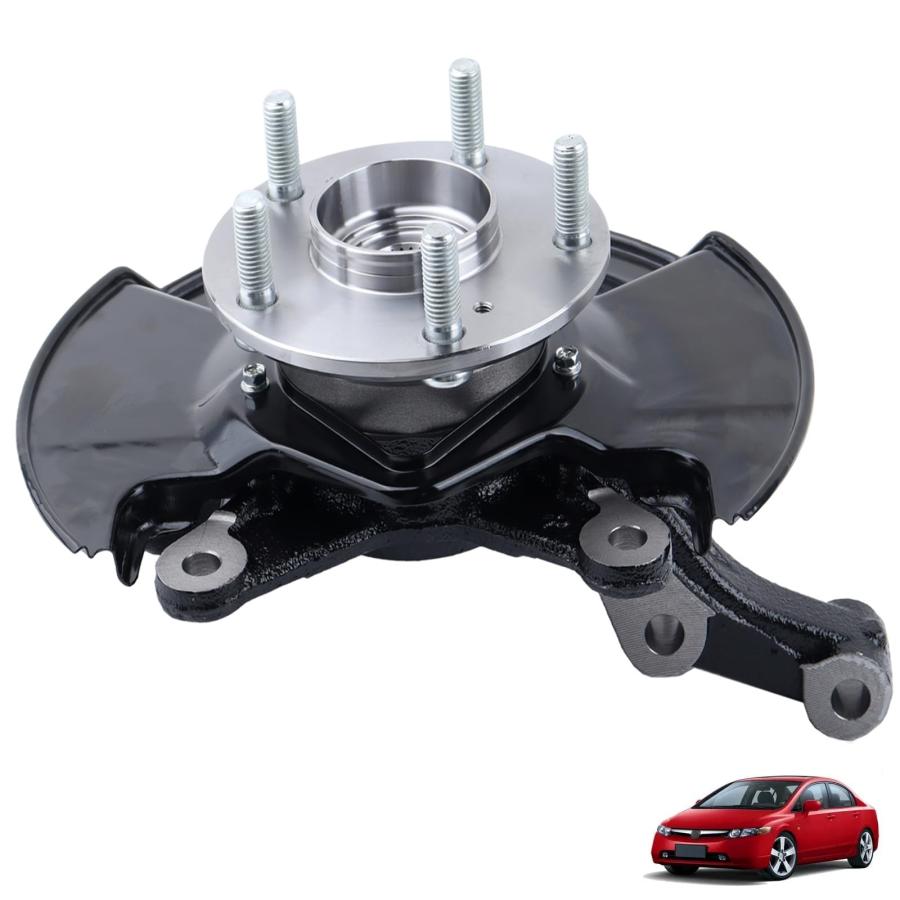 【並行輸入品】ECNEREFERR Front Left Steering Knuckle \u0026 Wheel Hub Bearing Assem_3