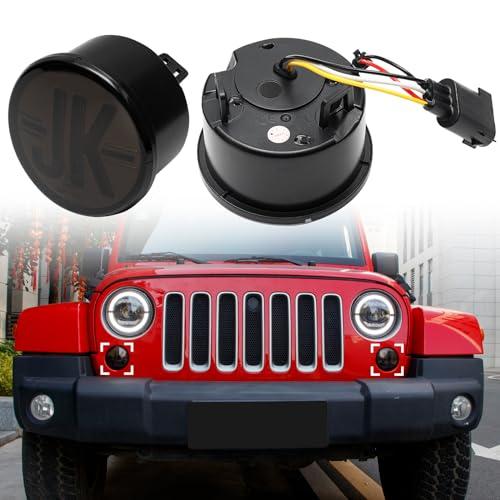 【並行輸入品】AUYICH Smoked Lens LED Turn Signal Lights Compatible with Wrangl_7