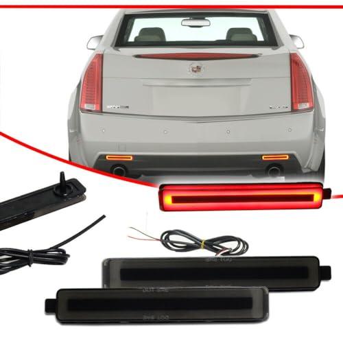 【並行輸入品】PCHXQVQ 1pc Tail Light Assembly Rear Side Black Red Smoked Bumpe
