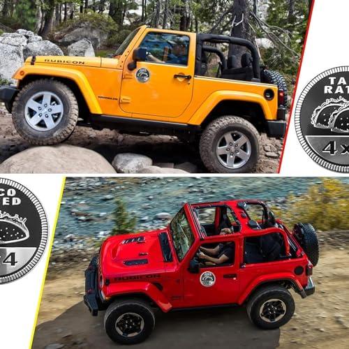 【並行輸入品】タコスバッジ定格カーエンブレム、4 x 4メタル自動車バッジ、3Dメタルカーバッジラウンドエンブレムデカールカーバッジデカールステ_4
