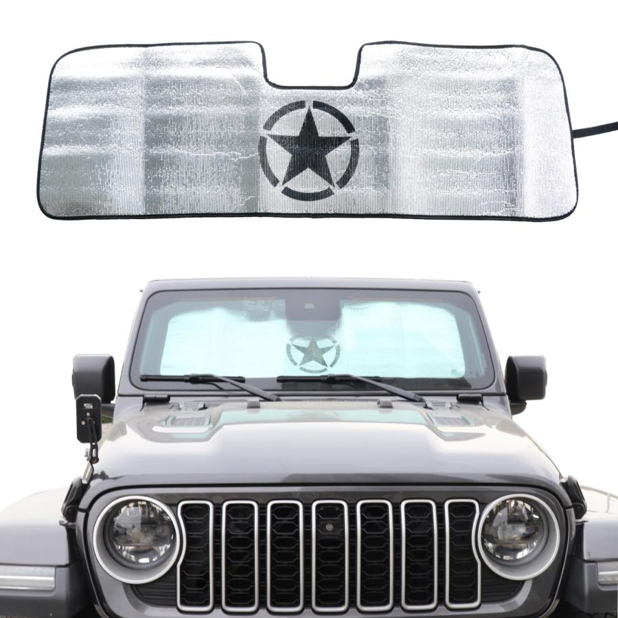 Jeep ラングラー専用　リバーシブル サンシェード JEEP ジープ ラングラーアンリミテッド JL系 サンシェード 車