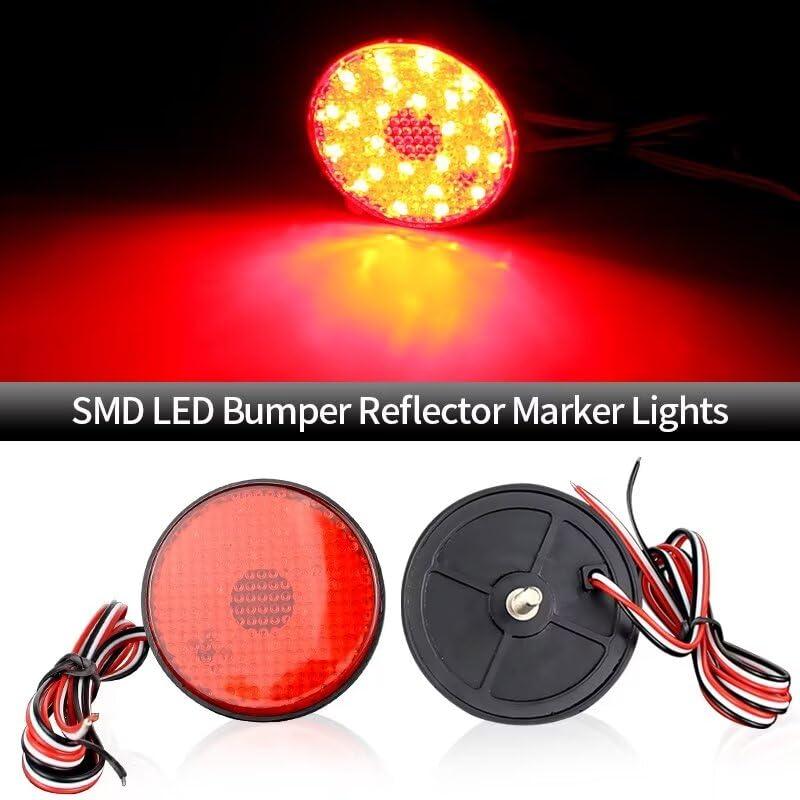 【並行輸入品】Generic SAARMAT 2pcs 5.8CM Round LED Stop Turn Tail Signal Light_6