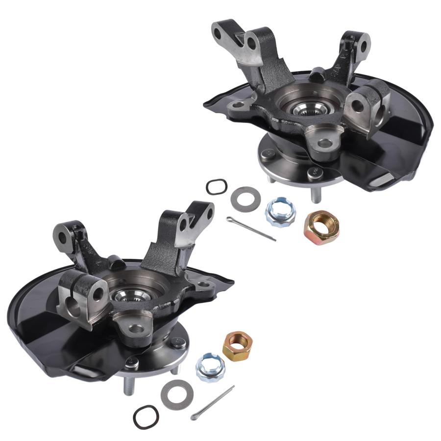【並行輸入品】Flynsu Pair Front Steering Knuckle \u0026 Wheel Hub Bearing Assemblyの画像