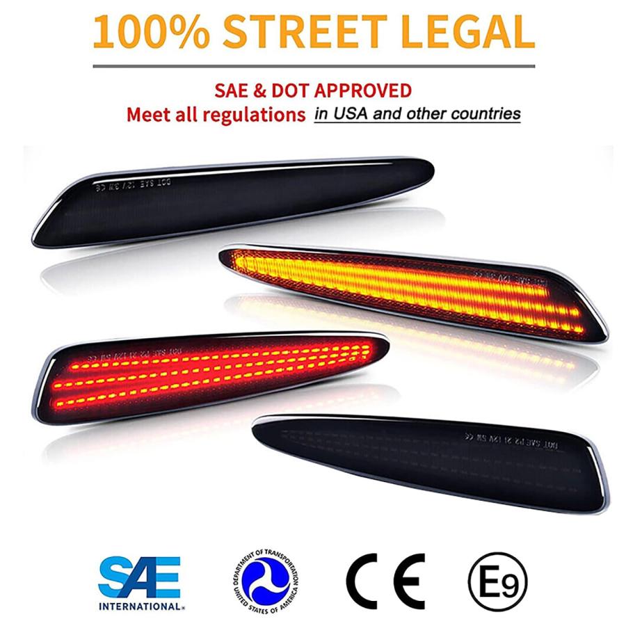 【並行輸入品】Gsdmsye For Chevy Corvette C6 Z06 ZR1 2005 2013 LED Side Markerの画像