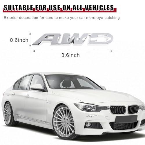 【並行輸入品】Ohleats AWD Emblem Sticker, 3D Metal Auto Badge Decal for Trunk,_4