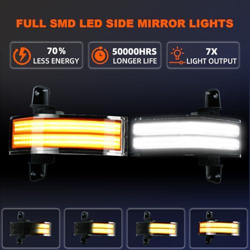【並行輸入品】VKLK Side Tow Mirror Turn Signal Light for Silverado for Sierraの画像