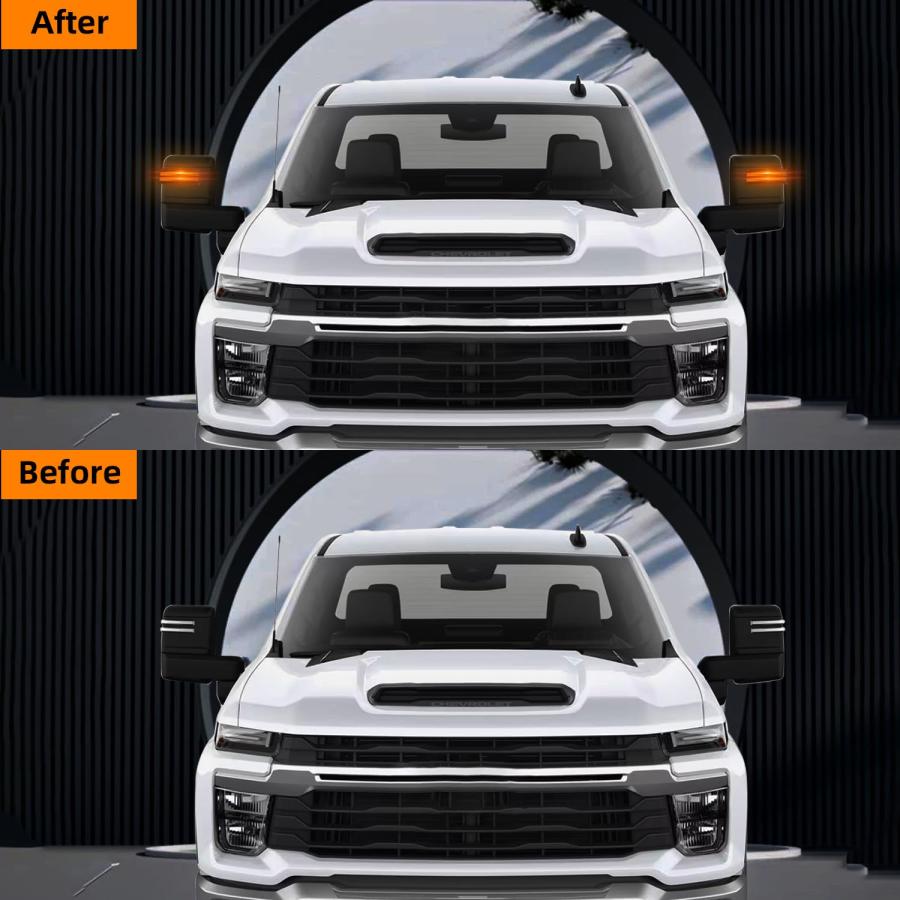 【並行輸入品】VKLK Side Tow Mirror Turn Signal Light for Silverado for Sierraの画像
