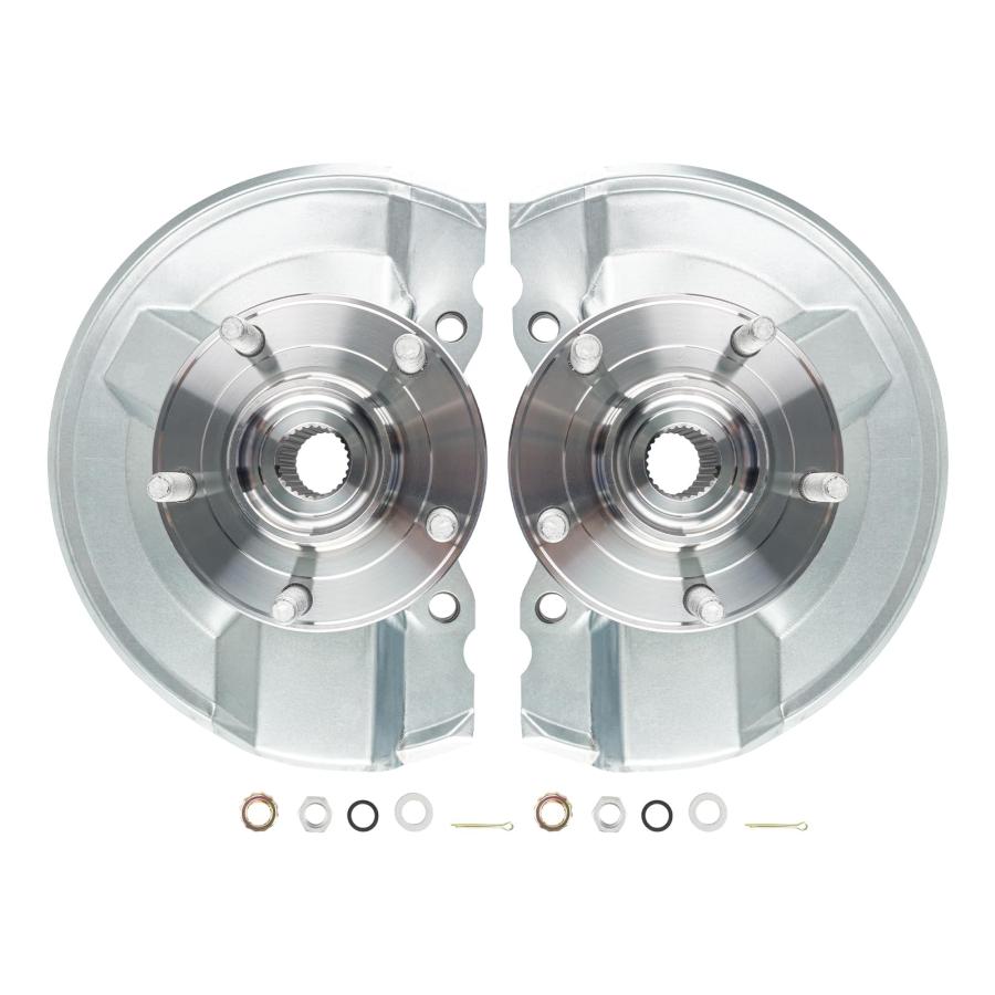 【並行輸入品】KAX フロントステアリングナックル\u0026ホイールベアリングハブアセンブリ2個 パトリオット2007 2017、コンパス2007 20の画像