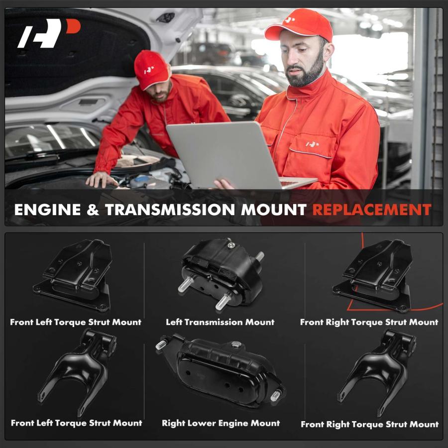 【並行輸入品】A Premium 6PCS Engine Motor Mount Transmission Mount and Torque_5