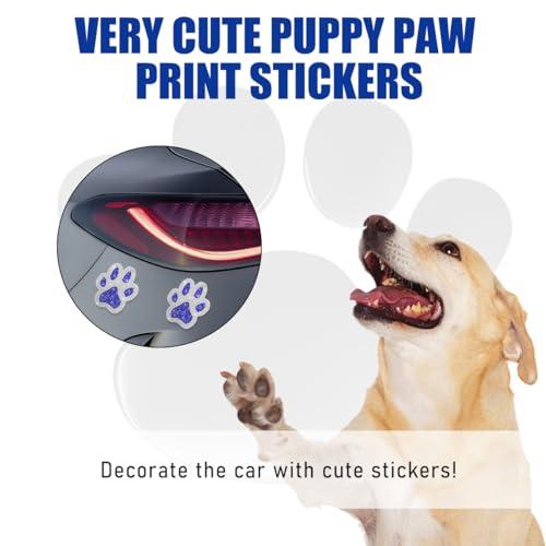 【並行輸入品】Suvnie 4個 キラキラ光る犬の足跡カーデカール、クリスタルラインストーン犬の足跡ステッカー、女性、女の子、自動車バンパーウィ_7