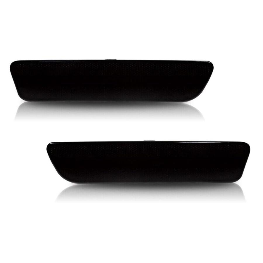 【並行輸入品】CPWYAXG Smoked Rear Bumper Reflector Side Markers Red Light Blac_3