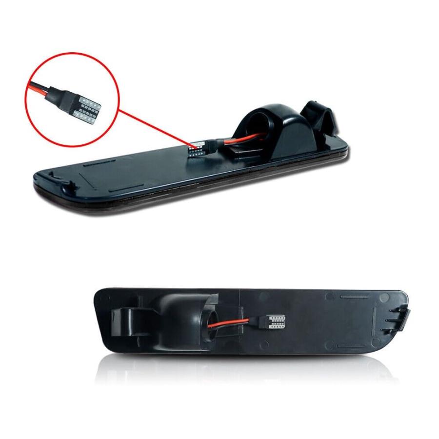 【並行輸入品】CPWYAXG Smoked Rear Bumper Reflector Side Markers Red Light Blac_9