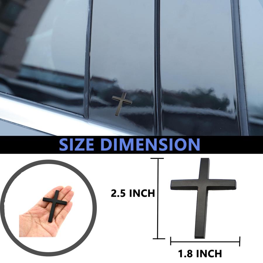 【並行輸入品】1 PC Metal Cross Emblem Sticker 3D Badge Decal for Auto Car Trun_9