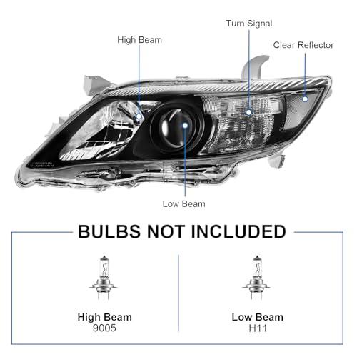 【並行輸入品】telpo Headlight Assembly Compatible with 2010 2011 Toyota Camry_7