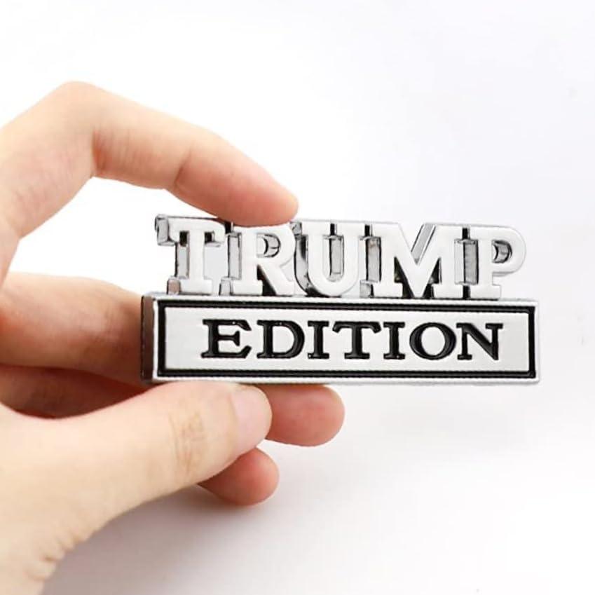 【並行輸入品】2 Pack Trump Edition Car Emblem, 3D Metal Badge Fit for Universa_3
