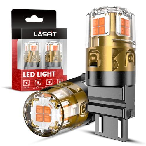 【並行輸入品】LASFIT 3157 LED Turn Signal Bulbs， Upgraded Super Bright Amber Y_1