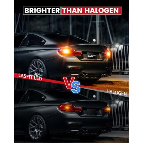 【並行輸入品】LASFIT 3157 LED Turn Signal Bulbs， Upgraded Super Bright Amber Y_4