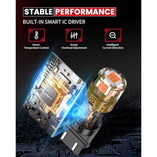 【並行輸入品】LASFIT 3157 LED Turn Signal Bulbs， Upgraded Super Bright Amber Y_7