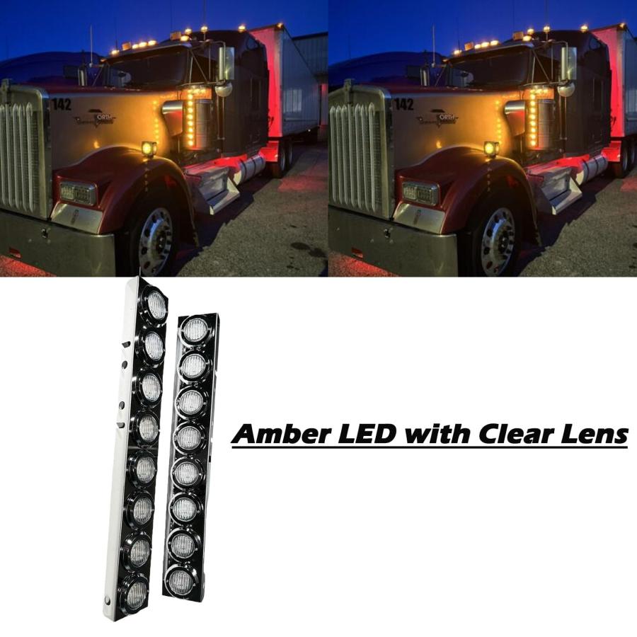 【並行輸入品】BST BSSP Front Air Cleaner Light Bar With Bracket For Peterbiltの画像