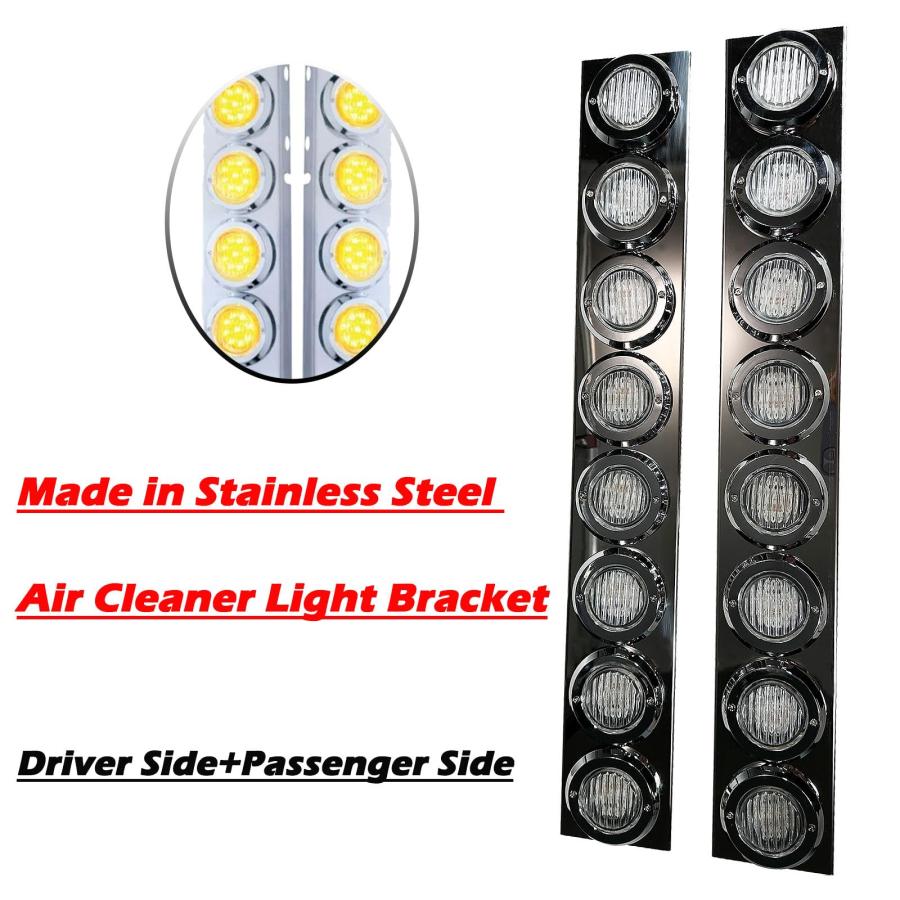 【並行輸入品】BST BSSP Front Air Cleaner Light Bar With Bracket For Peterbiltの画像