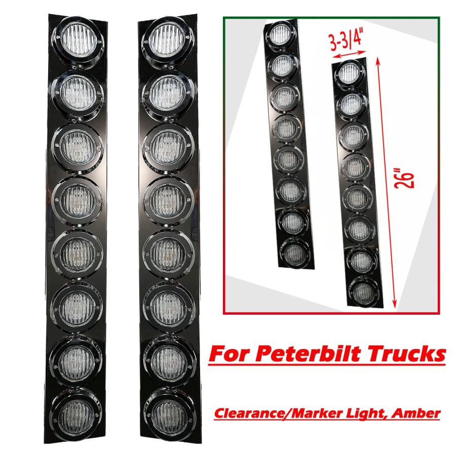 【並行輸入品】BST BSSP Front Air Cleaner Light Bar With Bracket For Peterbiltの画像