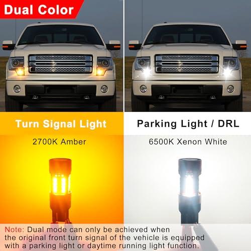 【並行輸入品】FAXCARS 3157 Switchback White Amber LED Bulbs for Ford F150 F250_3