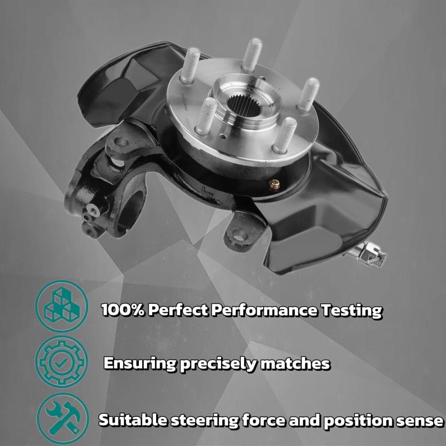 【並行輸入品】Front Steering Knuckle & Wheel Bearing Hub Assembly Compatible w_6