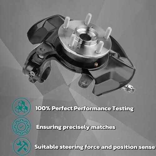 【並行輸入品】Front Steering Knuckle & Wheel Bearing Hub Assembly Compatible w_7