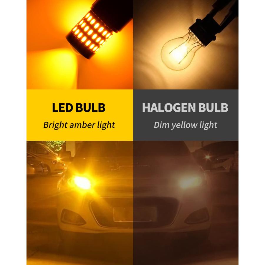【並行輸入品】MEALAM Amber Yellow 1157 2357 2057 7528 LED Bulbs with Projectorの画像