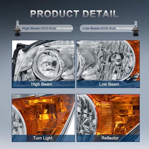 【並行輸入品】KUIPERAUTO Headlights Assembly Compatible with 2006 2009 Toyota_4