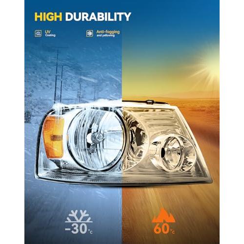 【並行輸入品】PHILTOP Headlamp Headlight Assembly Pair Fit for F150 2006 2007，_4