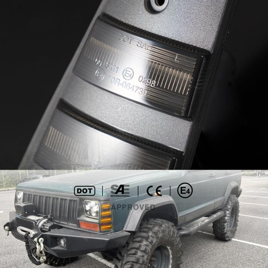 【並行輸入品】LED Side Marker Lights Replacement for 1984 1996 J eep Cherokeeの画像