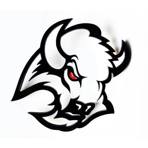 【並行輸入品】2X Custom Badge Logo Bull Cow Ox Buffalo Redeye Emblems for Carの画像