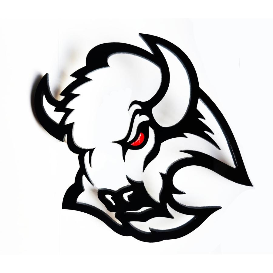 【並行輸入品】2X Custom Badge Logo Bull Cow Ox Buffalo Redeye Emblems for Carの画像