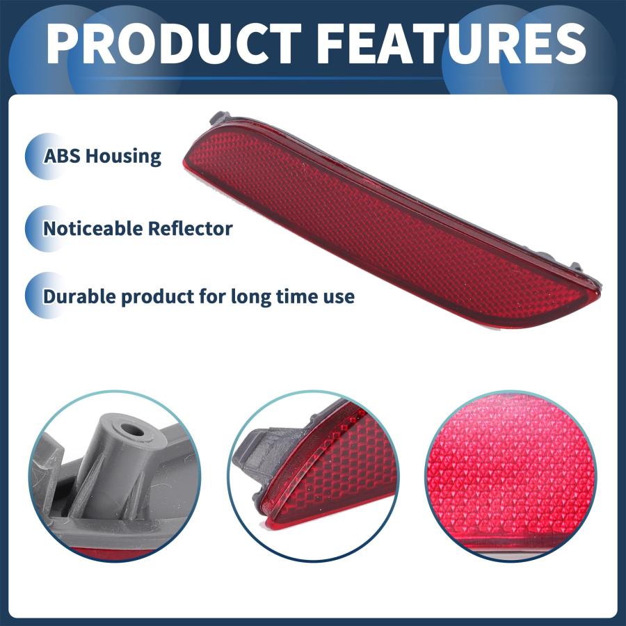 【並行輸入品】INFINAUTO Bumper Reflector Rear Left Right Bumper Reflector Side