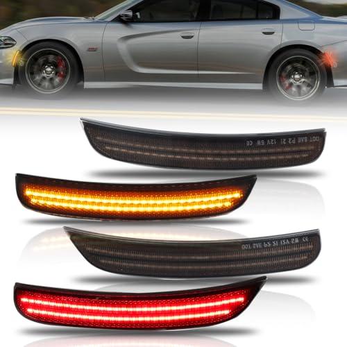 【並行輸入品】OFFKAT Front & Rear Fender LED Side Marker Lights for Dodge Char_1
