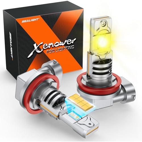 【並行輸入品】SEALIGHT H11 Fog Light Bulbs， 3500K Yellow H8 Fog Bulbs with Coo_1